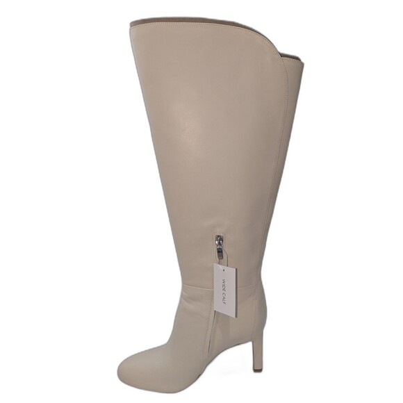 Nine West Sancha Womens Size 9.5 Cream Knee High Stiletto Heel Boots - NIB - Picture 1 of 11